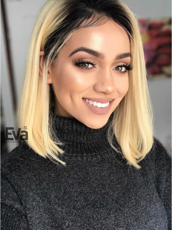 Myesha Blonde Ombre Summer Shinning Bob Virgin Human Hair Full Lace
